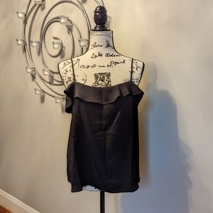H&M black ruffle cami